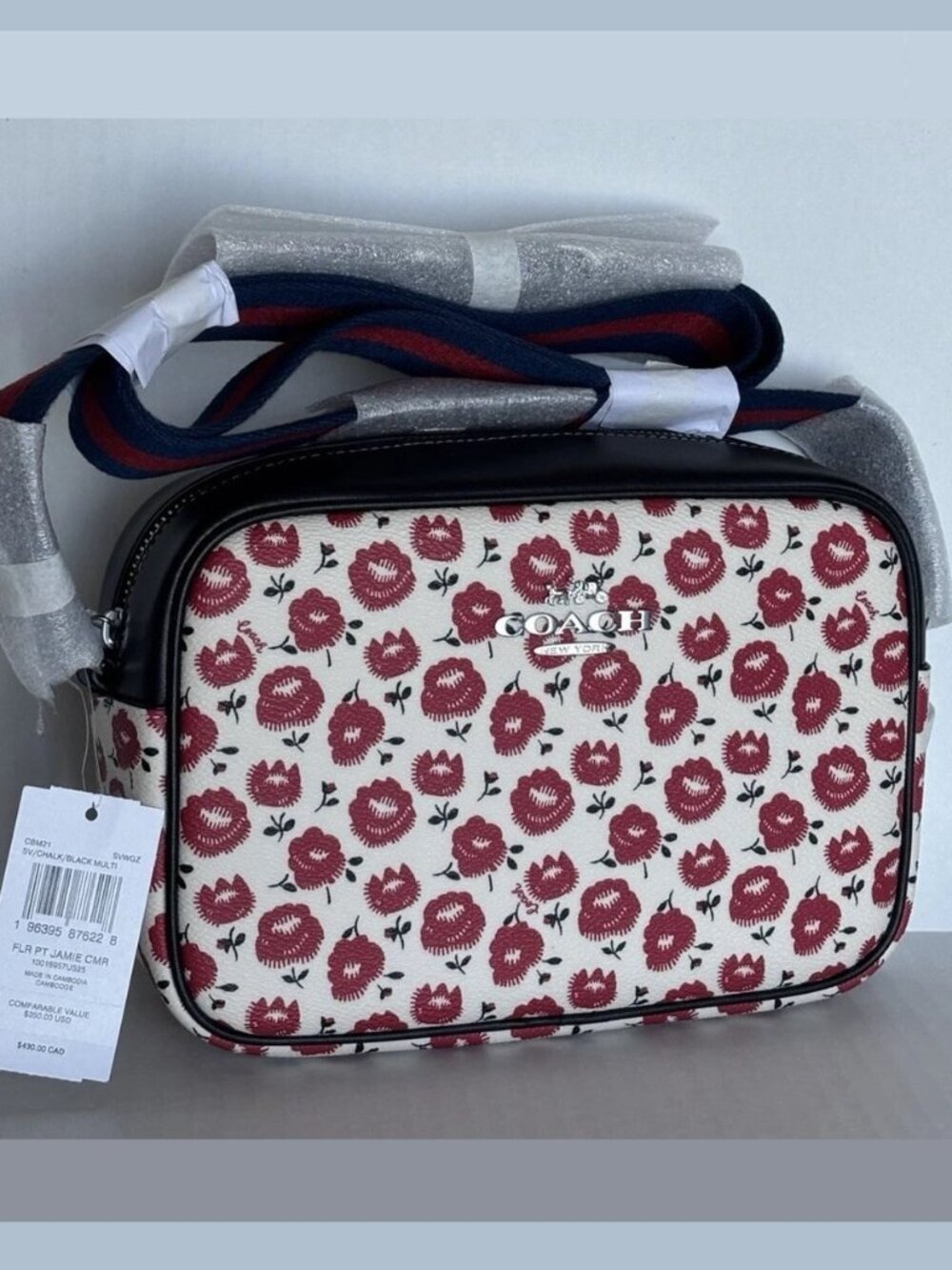 NWT COACH JAMIE CAMERA CROSSBODY BAG IN FLORAL PRINT 100%AUTHENT1C